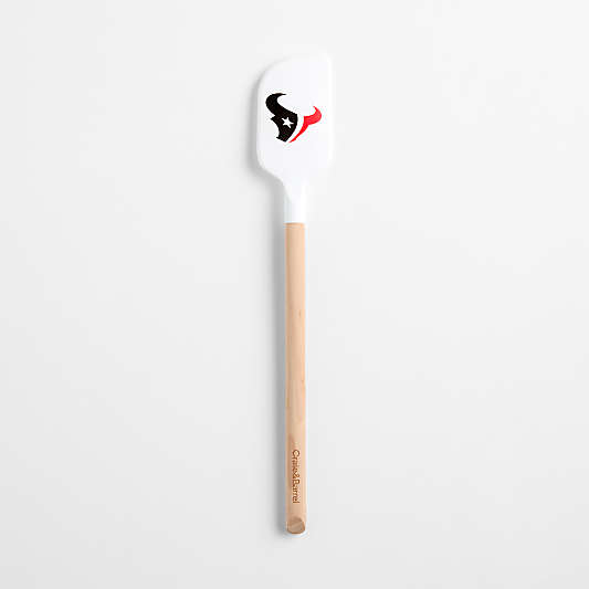 NFL Houston Texans White Silicone and Wood Scraper Spatula
