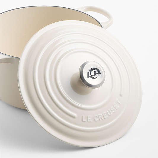NFL Los Angeles Rams Le Creuset ® Signature 5.5-Qt. Cream Enameled Cast Iron Dutch Oven