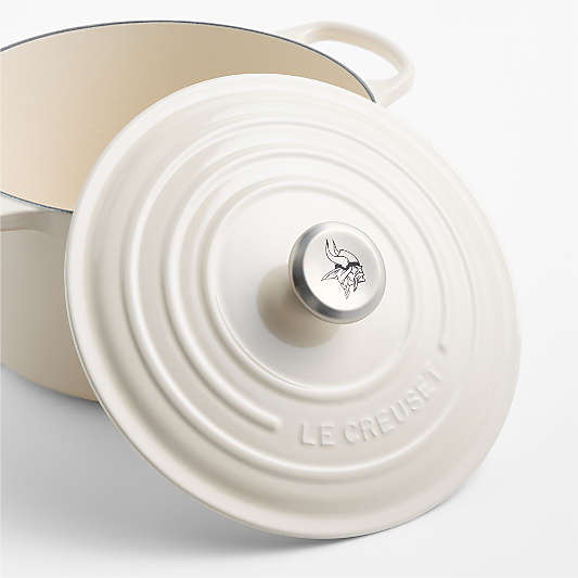 NFL Minnesota Vikings Le Creuset ® Signature 5.5-Qt. Cream Enameled Cast Iron Dutch Oven