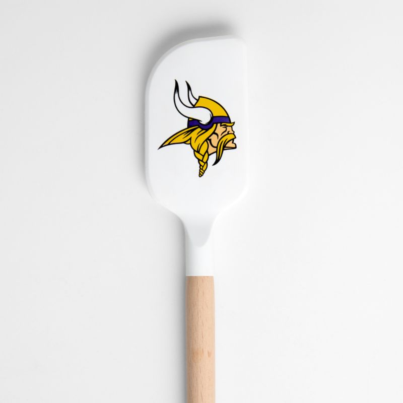NFL Minnesota Vikings White Silicone and Wood Scraper Spatula - image 1 of 2