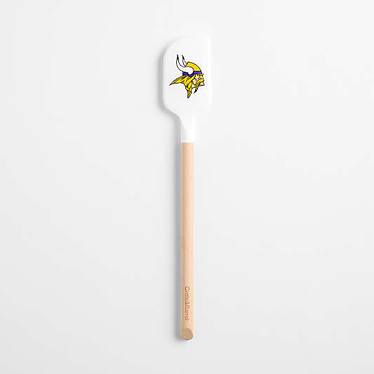 NFL Minnesota Vikings White Silicone and Wood Scraper Spatula