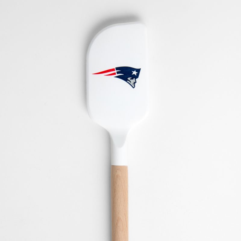NFL New England Patriots White Silicone and Wood Scraper Spatula - image 1 of 2