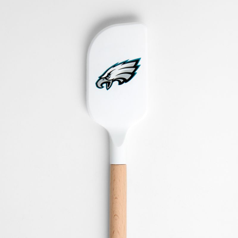 NFL Philadelphia Eagles White Silicone and Wood Scraper Spatula - image 1 of 2