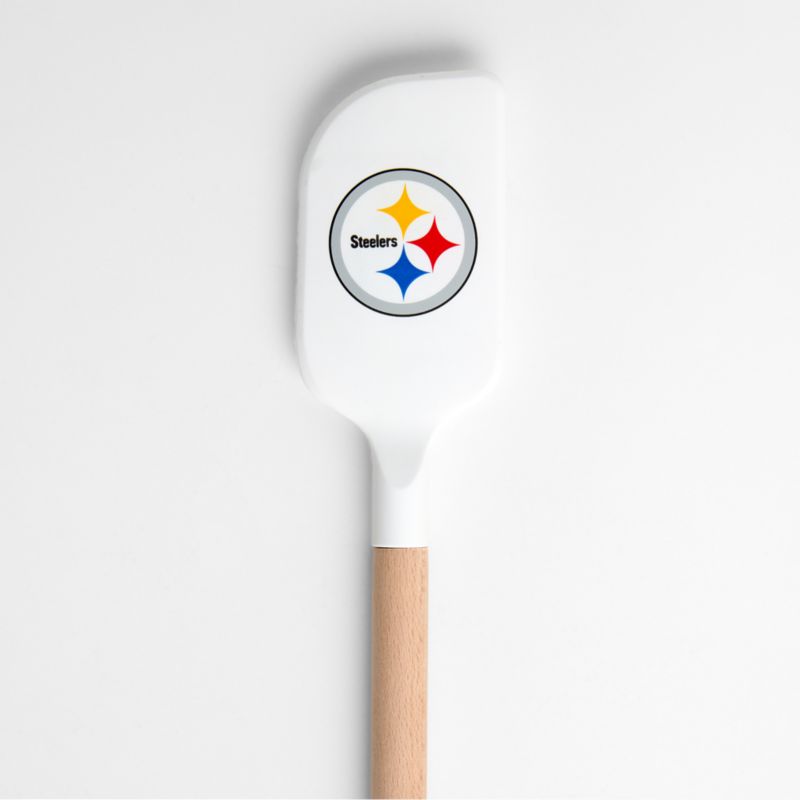 NFL Pittsburgh Steelers White Silicone and Wood Scraper Spatula - image 1 of 2