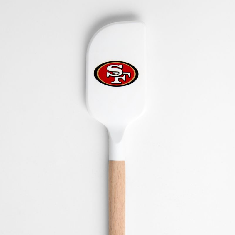 NFL San Francisco 49ers White Silicone and Wood Scraper Spatula - image 1 of 2
