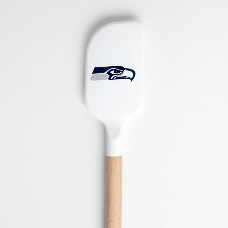 NFL Seattle Seahawks White Silicone and Wood Scraper Spatula - image 1 of 2