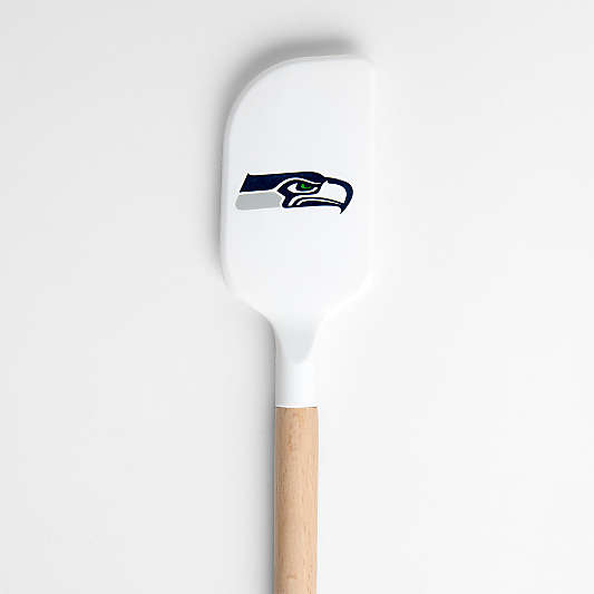 NFL White Silicone and Wood Scraper Spatula