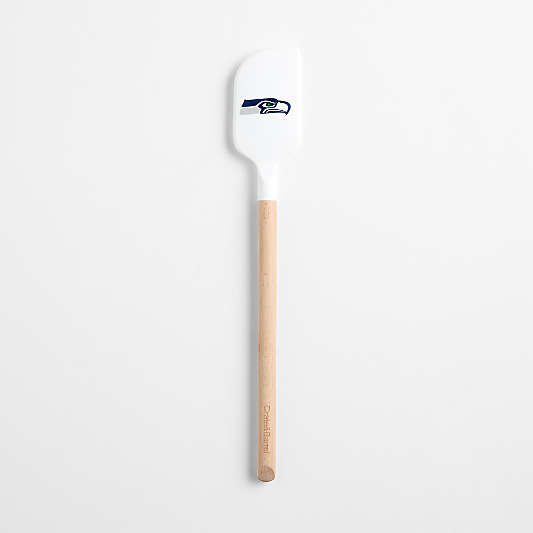 NFL White Silicone and Wood Scraper Spatula
