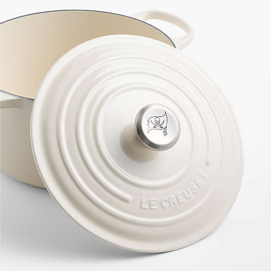 NFL Tampa Bay Buccaneers Le Creuset ® Signature 5.5-Qt. Cream Enameled Cast Iron Dutch Oven