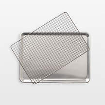 Nordic Ware Naturals Half Sheet Pan with Oven-Safe Nonstick Grid, 13x18" | Crate & Barrel