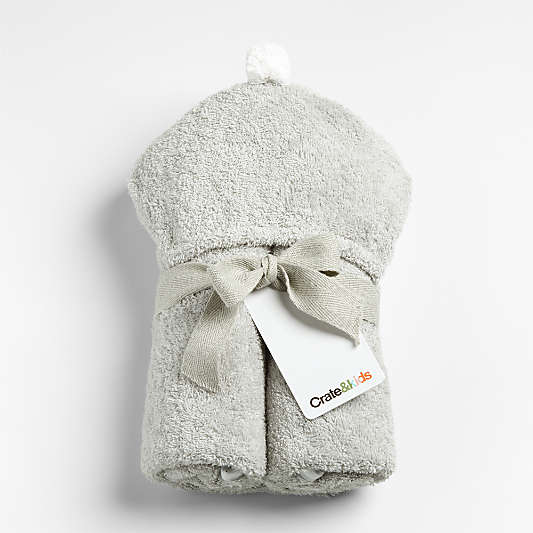 Nachi Organic Grey Hooded Baby Towel