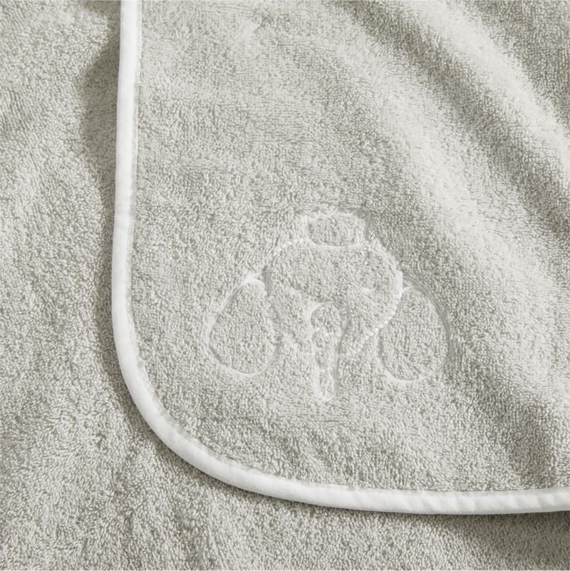 Nachi Organic Grey Hooded Baby Towel - image 5 of 8