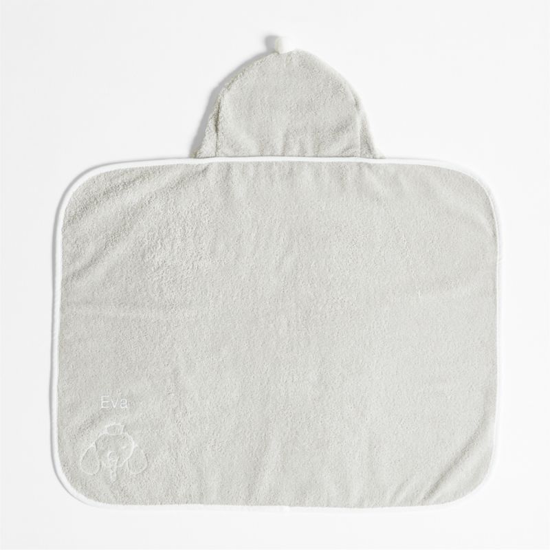 Nachi Organic Grey Hooded Baby Towel - image 2 of 8