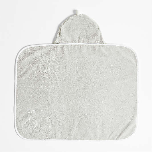 Nachi 100% Organic Cotton Grey Hooded Baby Towel