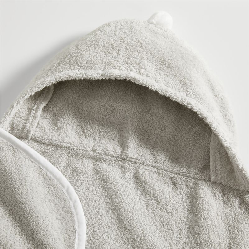 Nachi Organic Grey Hooded Baby Towel - image 4 of 8