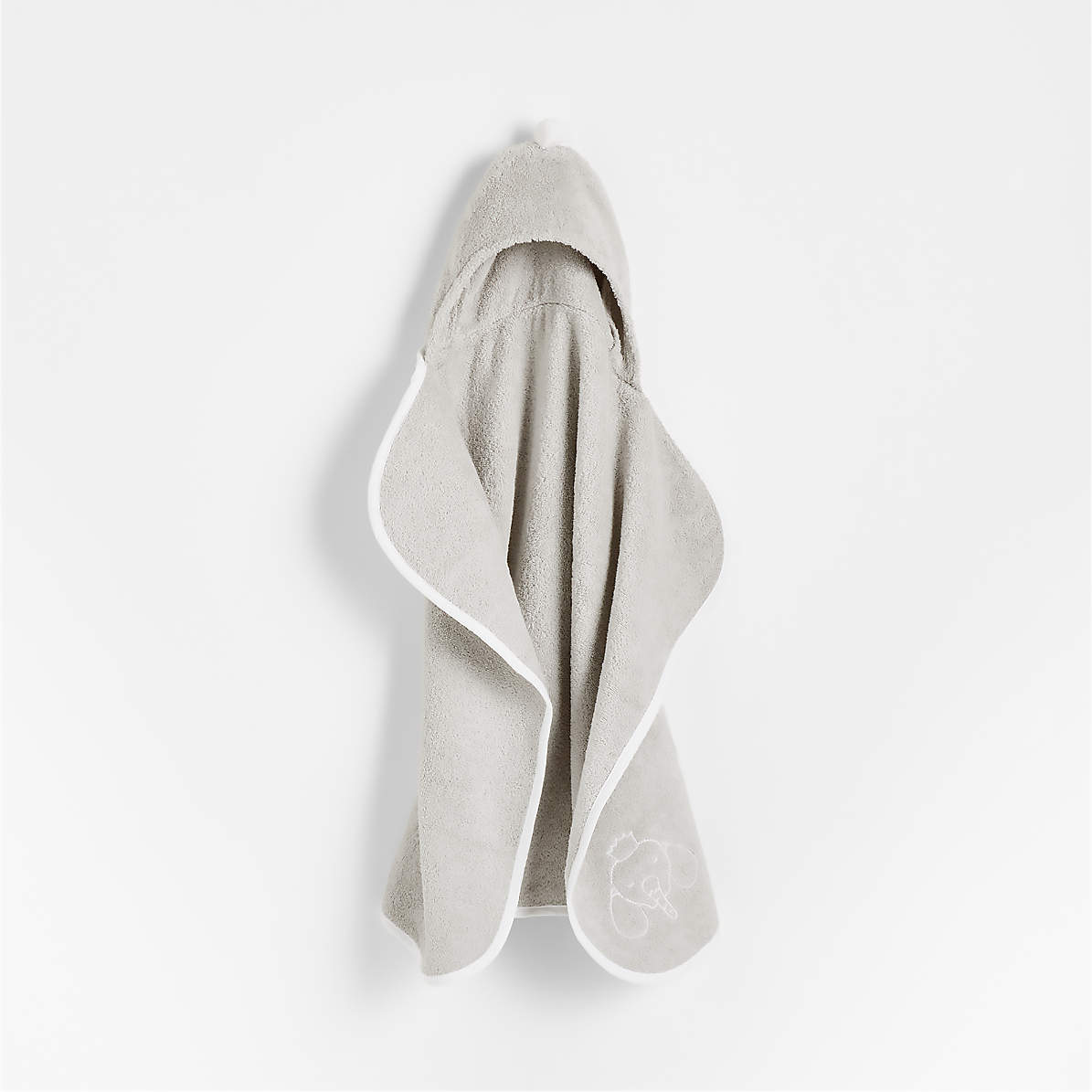 Grey hooded baby towel hot sale