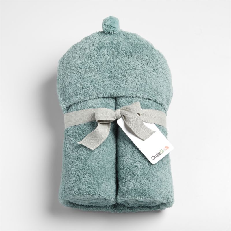 Nachi Organic Blue Hooded Kids Towel - image 3 of 9