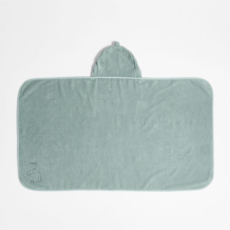 Nachi Organic Blue Hooded Kids Towel - image 4 of 9