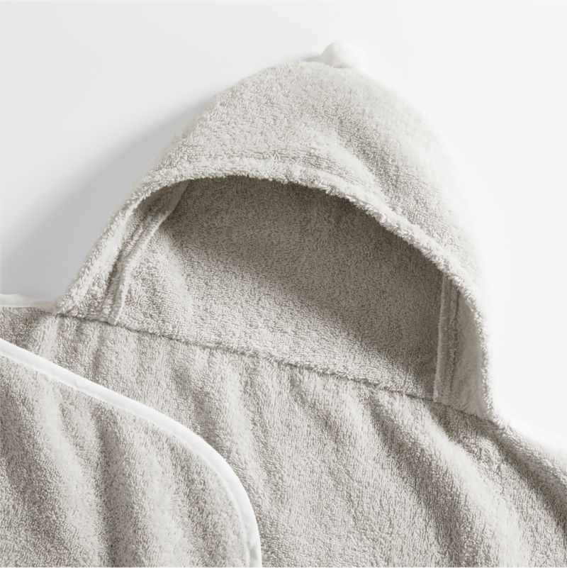 Nachi Organic Grey Hooded Kids Towel - image 4 of 8