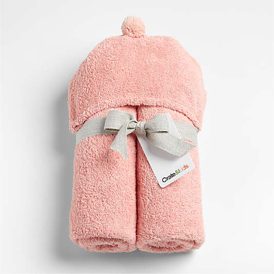 Nachi Organic Pink Hooded Kids Towel