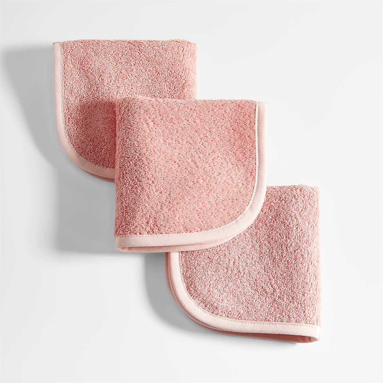 Nachi Blue Organic Pink Baby Washcloths, Set of 3 + Reviews Crate