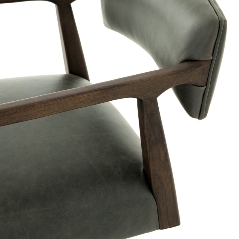 Naila Black Leather Office Chair - image 5 of 8