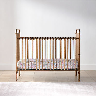 View Namesake Abigail Vintage Gold Iron 3-in-1 Convertible Baby Crib details