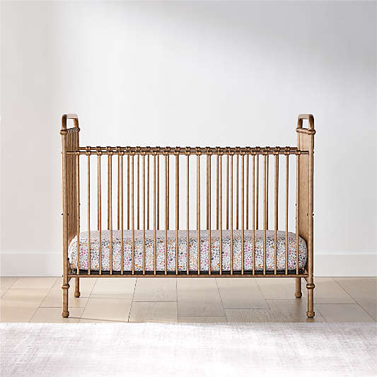 Namesake Abigail Vintage Gold Iron 3-in-1 Convertible Baby Crib