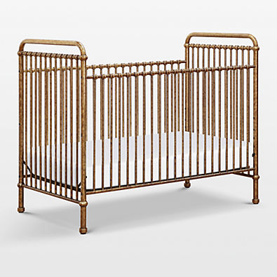 View Namesake Abigail Vintage Gold Iron 3-in-1 Convertible Baby Crib details