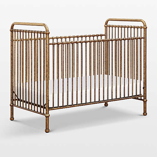 Namesake Abigail Vintage Gold Iron 3-in-1 Convertible Baby Crib