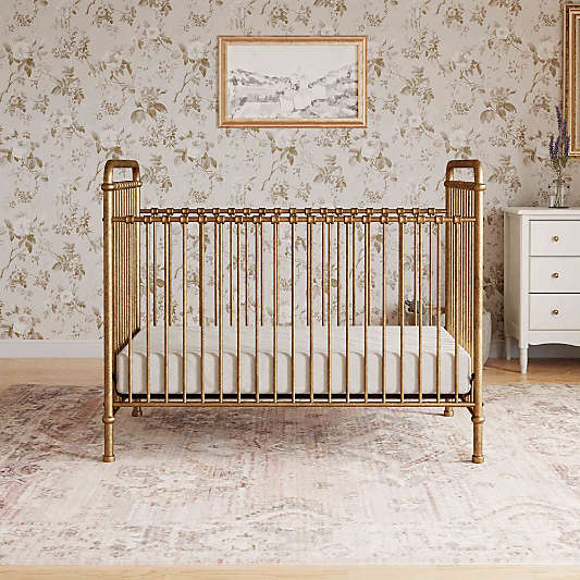 Namesake Abigail Vintage Gold Iron 3-in-1 Convertible Baby Crib