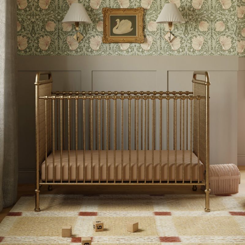 Namesake Abigail Vintage Gold Iron 3-in-1 Convertible Baby Crib - image 4 of 9