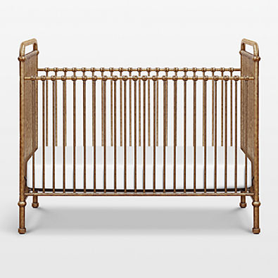 View Namesake Abigail Vintage Gold Iron 3-in-1 Convertible Baby Crib details
