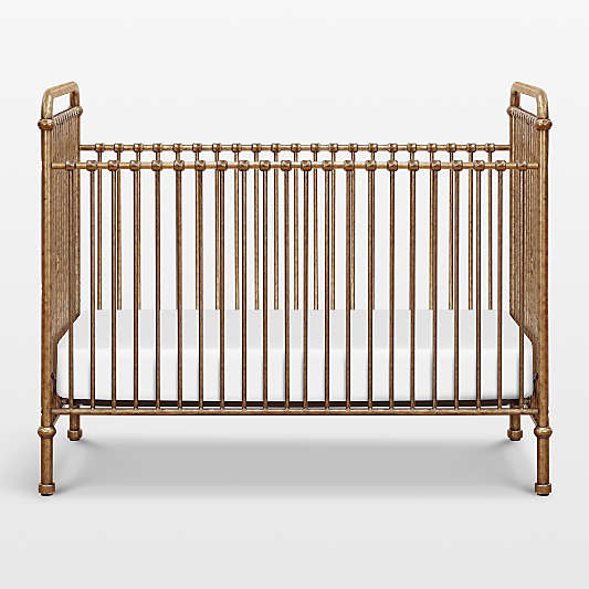 Namesake Abigail Vintage Gold Iron 3-in-1 Convertible Baby Crib