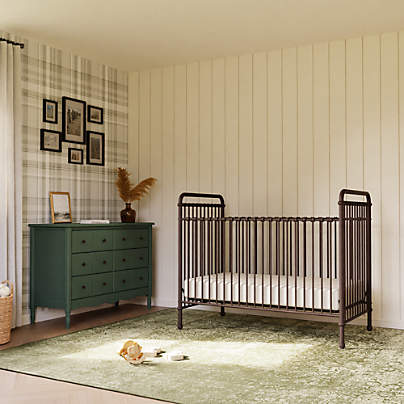 Namesake Abigail Black Vintage Iron 3-in-1 Convertible Baby Crib