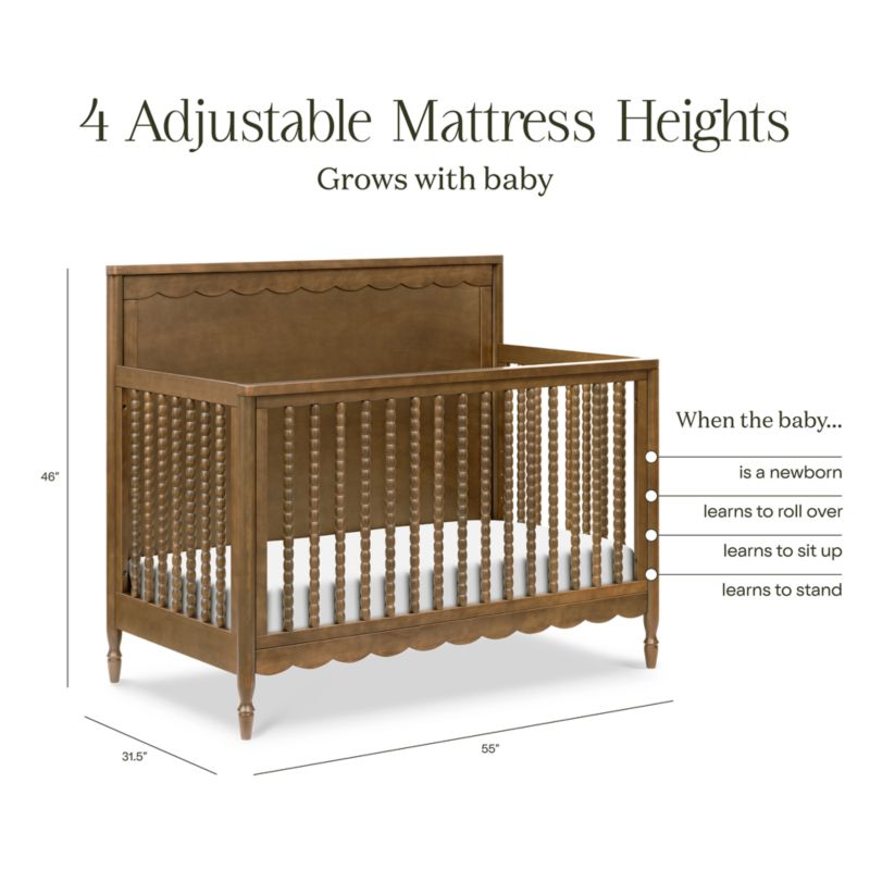 Namesake Ambrosia Natural Walnut 4-in-1 Convertible Crib - image 4 of 6