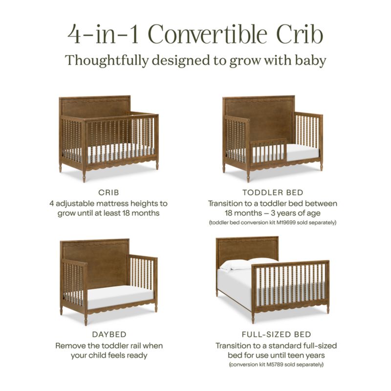 Namesake Ambrosia Natural Walnut 4-in-1 Convertible Crib - image 5 of 6