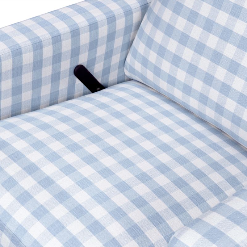 Namesake Crewe Blue Gingham Swivel Glider Power Recliner Nursery Chair - image 4 of 6