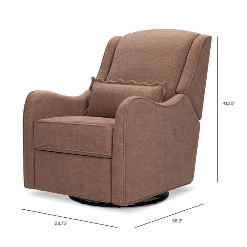 Namesake Devon Dusty Rose Swivel Glider Nursery Chair - image 4 of 6