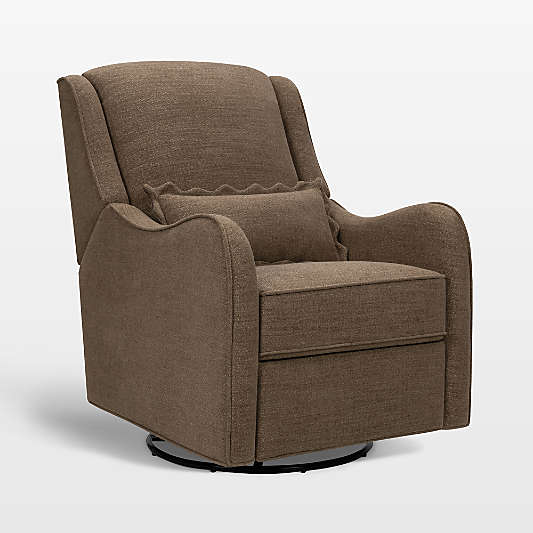 Namesake Devon Truffle Brown Swivel Glider Nursery Chair