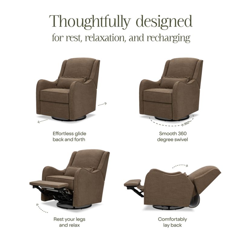 Namesake Devon Truffle Brown Swivel Glider Nursery Chair - image 2 of 3