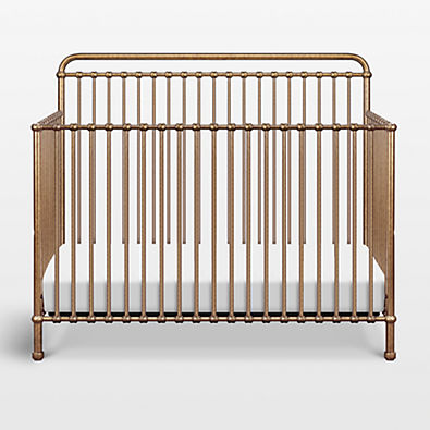 View Namesake Winston Vintage Gold Iron 4-in-1 Convertible Crib details