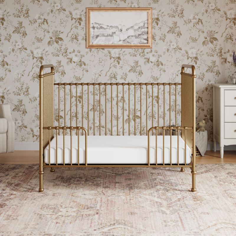 Namesake Abigail Vintage Gold Iron Toddler Bed Rail - image 1 of 4