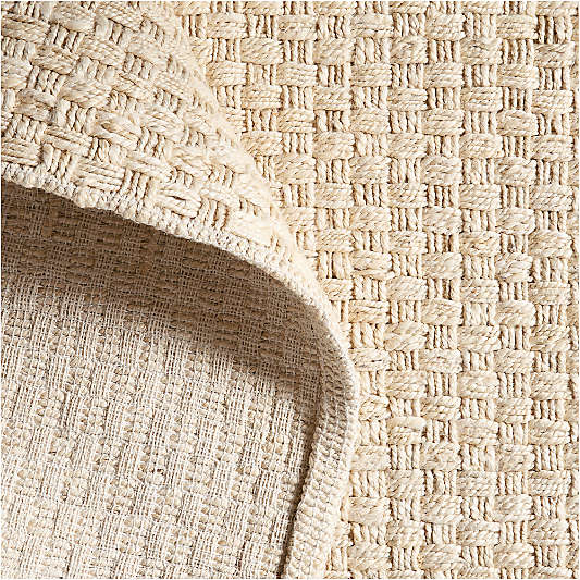 Nantucket Jute Ivory Handwoven Rug Swatch 12"x18"