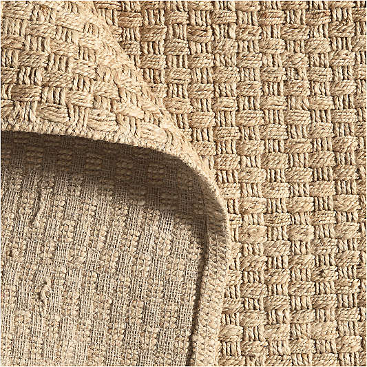 Nantucket Jute Natural Handwoven Rug Swatch 12"x18"