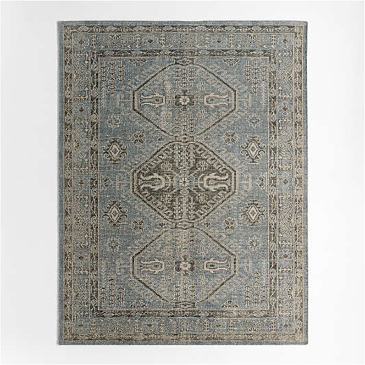 Naples Performance Traditional Blue Handknotted Area Rug