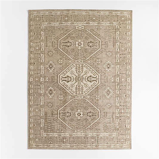 Naples Performance Traditional Ivory Handknotted Area Rug 8'x10'