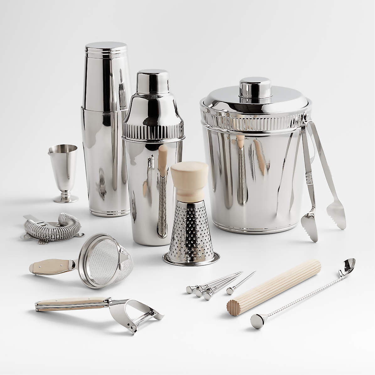 Stainless Steel Napkin Holder and Shaker Set