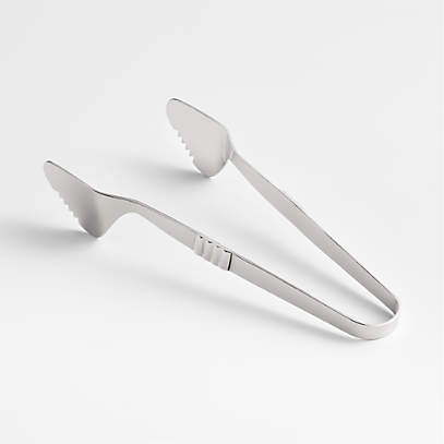 2 Pack Buffet Tongs, 10 Inch Stainless Steel Kitchen Food Serving Tongs  with Scissor Style Handles for Salad, Bread, Cake