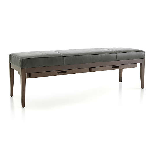 Nash Leather Large Bench with Tray